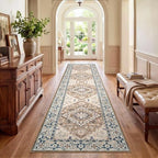 Lofus 2x8 Hallway Kitchen Washable Runner Rug, Boho Entry Long Carpet Brown by Lofus