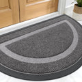 OLANLY Half Circle Front Door Mat Outside 29.5x17 All-Season Rubber Doormat by OLANLY