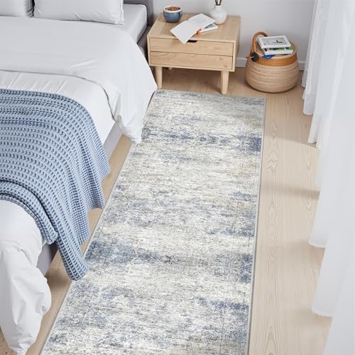 2x6 Runner Rug Non Slip,Washable Hallway Runner Rug,Blue - Image 5