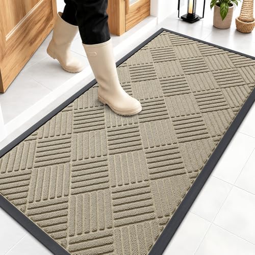 OLANLY Front Door Mat Outside Entrance 47x23, Waterproof Heavy-Duty Doormat by OLANLY