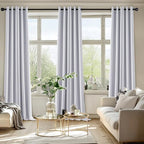 MIULEE Blackout Curtains for Bedroom 2 Panels 40x96 Inch Long Greyish White - Image 6