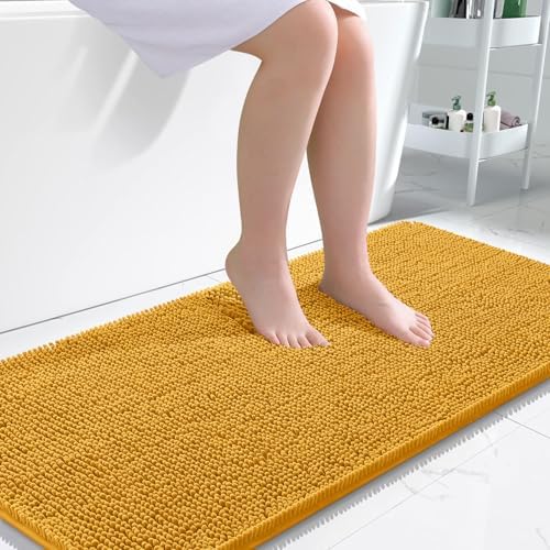 OLANLY Bathroom Runner Rugs 47x24, Extra Soft Absorbent Chenille Bath Rugs by OLANLY