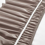 MEILA Wrap Around Elastic Bed Skirt for Queen & King Beds, 16" Drop, Taupe - Image 4