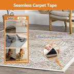 24 Pcs Rug Tape,Anti Slip Rug Pads Grippers for Hardwood Floors and Tiles,with Strong Adhesive Grid Backing -No Residue,Reusable Carpet Tape, Double-Sided Adhesive Rug Stickers - Image 4