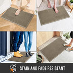 HIYARD Sturdy Front Door Mat, Absorbent Muddy Dirt Resist Welcome Door Mats Outdoor Indoor, Stain and Fade Resistant, Non-Slip Rubber Backing Low Profile Doormat for Entryway, 72×24, Beige - Image 5