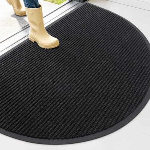 OLANLY Half Circle Front Door Mat 47x32, Waterproof Heavy-Duty Doormat by OLANLY