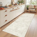 2'6 x 8' Runner Rug Non Slip,Washable Kitchen Rugs,Beige by Restydon
