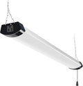 hykolity 4FT 70W LED Shop Light Linkable, 8000lm(300w Equivalent), 5000K Utility Shop Lights for Garages, Workshops, Basements, Hanging or FlushMount, with Power Cord and Pull Chain, ETL, Black,1 Pack
