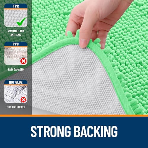OLANLY Bathroom Runner Rugs 45x27, Extra Soft Absorbent Chenille Bath Rugs - Image 6