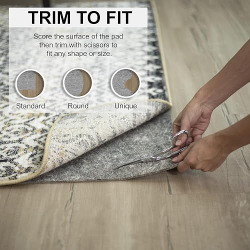 Mohawk Home Non Slip Rug Pad 7' 8" x 10' 4" - 1/2" Thick Felt + Latex Rubber Gripper - Dual Surface Cushion for Hardwood, Carpet, Tile Floors, Made in USA - Image 2