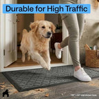 GORILLA GRIP WeatherMAX Door Mat, Indoor Outdoor, 47x35, Gray Quatrefoil - Image 6