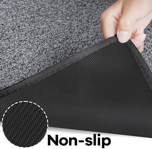 SUMLANS Kitchen Mat Set of 2 PCS, Cushioned Non Slip Rugs for Kitchen Floor, Absorbent Runner Comfort Standing Mats Washable for Kitchen, Office, Home (Black-Velvet, 17.3"x47"+17.3"x30") - Image 6