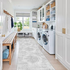 2x10 Runner Rug Non Slip,Washable Hallway Runner Rug,Grey by Restydon