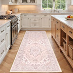 RELEANY Washable Area Rug, Runner 3'x6', Pink - Image 3