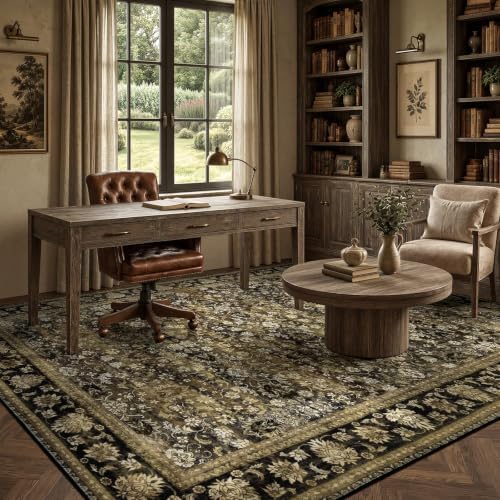 9x12 Area Rug for Living Room, Non-Slip Washable Large Carpet, Mocha Brown - Image 6