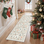 Madane Washable Christmas Runner Rug 2x6 - Grey Rug Runners for Hallways - Image 2