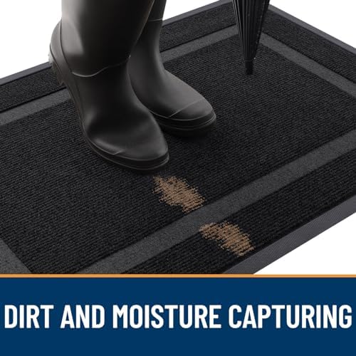 OLANLY Front Door Mat Outside 33x21, All-Season Heavy-Duty Rubber Doormat - Image 5