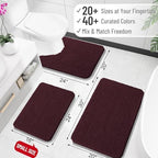 OLANLY Bathroom Runner Rugs 47x17, Extra Soft Absorbent Chenille Bath Rugs - Image 2