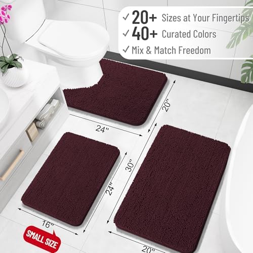 OLANLY Large Bathroom Rugs 50x30, Extra Soft Absorbent Chenille Bath Rugs - Image 2