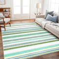 Area Rug 4x6 Green Rug Washable Rugs Non Slip Low Pile Small Carpet for Entryway, Bedroom, Kitchen, Classroom, Kids Room, Office, Dorm, Dining Room by OmpaaHomeDecor