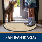 OLANLY Half Circle Front Door Mat Outside 47x23 All-Season Rubber Doormat - Image 6