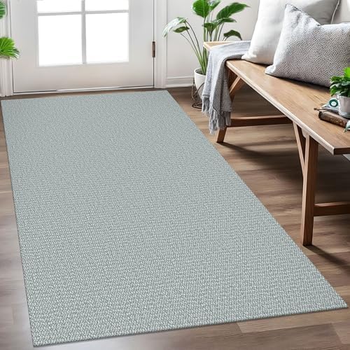 EARTHALL Washable Entryway Rug, Non Slip Area Rug, 3x5 Ft, Turquoise/Gray by Unknown