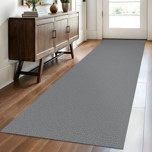 EARTHALL Washable Runner Rug, Non Slip Hallway Runner, 2.6x8 Ft, Dark Gray by Unknown