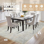 5x7 Area Rugs for Living Room Washable Bedroom Dining Room Beige Grey - Image 2