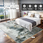 8x10 Area Rugs for Living Room Washable Bedroom Dining Room Black Gold - Image 2