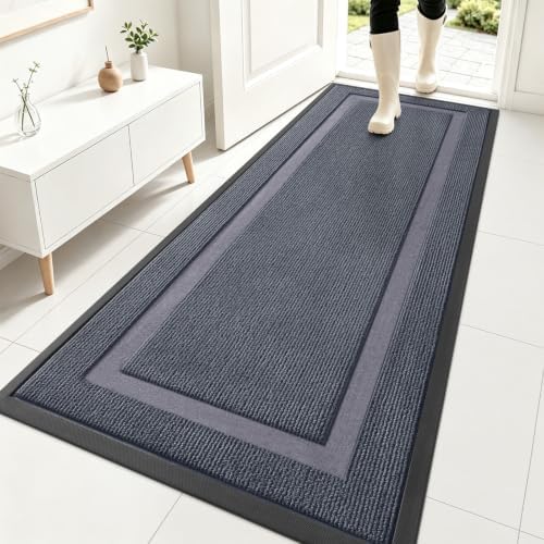 OLANLY Front Door Mat Outside 71x23, All-Season Heavy-Duty Rubber Doormat by OLANLY