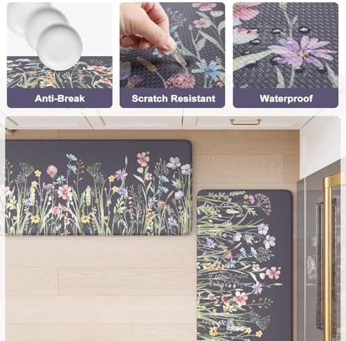 KIMODE Anti Fatigue Kitchen Mat for Floor, Farmhouse Kitchen Runner Rug - Image 6