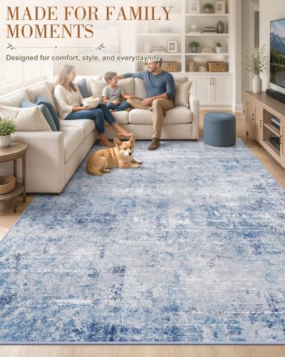 OLANLY 8x10 Washable Area Rug, Soft Non Slip Carpet for Bedroom Living Room - Image 3