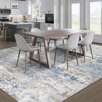 pmtsns Area Rugs 9x12 for Living Room: Washable Rug Modern Abstract Neutral Soft Non-Slip Low-Pile Indoor Large Carpet for Bedroom Dining Room Playroom Home Office (Light Blue Brown, 9'x12') - Image 6