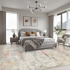 6x9 Area Rug Living Room: Modern Washable Indoor Soft Carpet Taupe - Image 3