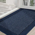 BEQHAUSE Indoor Door Mat 36" x 60", Dirt Trapper Door Mats, Blue by BEQHAUSE