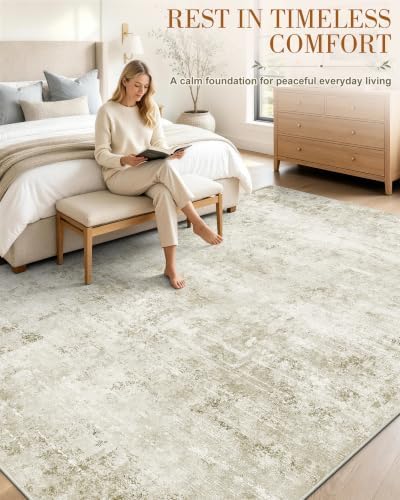 OLANLY 5x8 Washable Area Rug, Soft Non Slip Carpet for Bedroom Living Room - Image 3