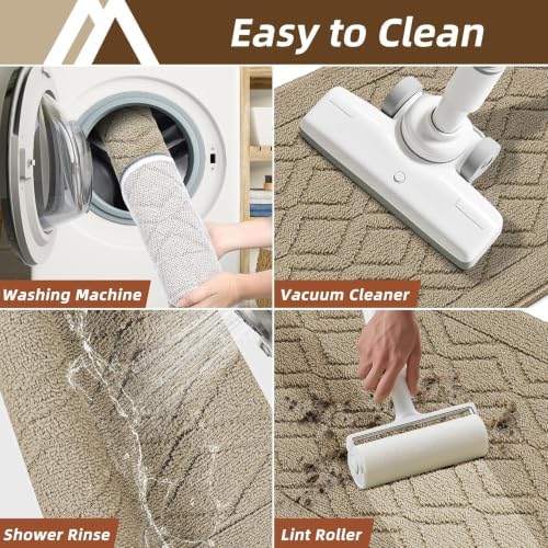 COSY HOMEER Kitchen Rugs Sets of 2 Non-Slip Washable,60x24Inch/35X24Inch - Image 6