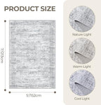 5x7 Area Rugs for Living Room,Large Washable Rug,Grey - Image 2