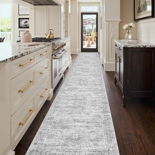3x18 Runner Rug Non Slip,Washable Hallway Runner Rug,Grey - Image 3