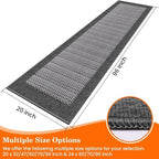 StepRite Kitchen Rugs, Kitchen Mats for Floor, 96"x20" Non-Slip Machine-Washable Kitchen Throw Rug, Absorbent Runner Rugs Office, Sink Standing Desk Mat, Decor Carpet, Grey - Image 2