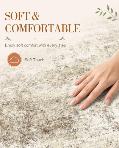 OLANLY 7ft Round Washable Rug, Soft Non Slip Carpet for Bedroom Living Room - Image 4