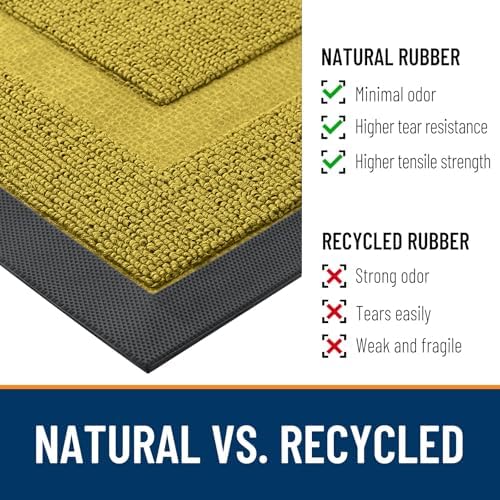 OLANLY Front Door Mat Outside 71x47, All-Season Heavy-Duty Rubber Doormat - Image 3