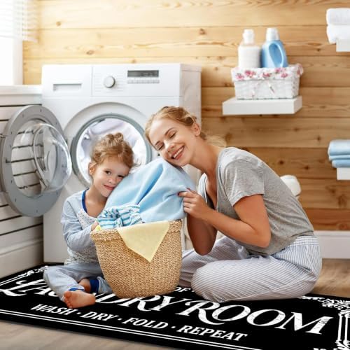 Non-Slip Laundry Room Rug Runner, Farmhouse Washable Laundry Mat - Image 7