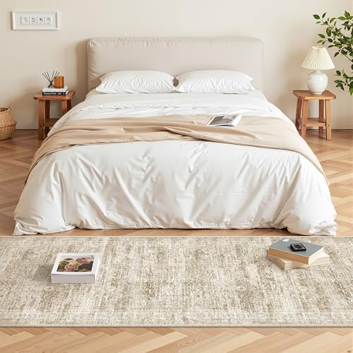 2x5 Rug Runners for Hallways Non Slip,Kitchen Rugs,Brown - Image 5