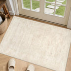 Washable Area Rugs 2x4: Living Room Bedroom Carpet Retro Beige by Luxturiy