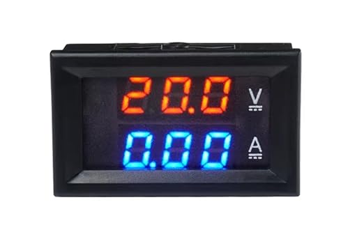 Taidacent Modbus RTU Power Monitor Energy Meter with RS485 TTL Isolated 100V 5A 10A 50A 100A DC Voltage Current Meter with Dual LCD Display (100V10A_Modbus Protocol_TTL Interface)