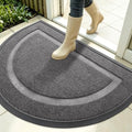 OLANLY Half Circle Front Door Mat Outside 33x21 All-Season Rubber Doormat by OLANLY