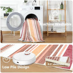 Area Rug 4x6 Red Rug Washable Rugs Non Slip Low Pile Small Carpet for Entryway, Bedroom, Kitchen, Classroom, Kids Room, Office, Dorm, Dining Room - Image 5