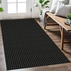 EARTHALL Washable Entryway Rug, Non Slip Area Rug, 3x5 Ft, Black/Grey by Unknown