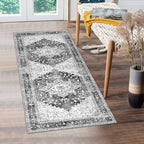 Yamaziot Washable Runner Rug, 2x5 Non-Slip Boho Vintage Hallway Kitchen Rug by Yamaziot